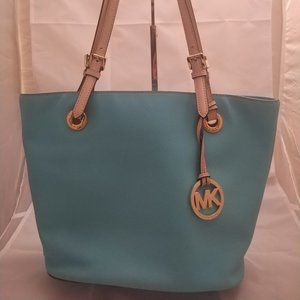 Michael Kors Blue Leather Shoulder Bag